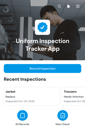 Uniform Inspection Tracker App Template