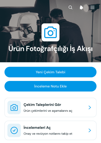 Ürün Fotoğrafçılığı İş Akışı Uygulama Șablonu