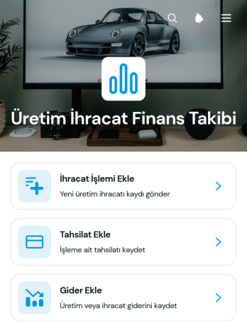 Ürün İhracatı Finans Takip Uygulama Șablonu