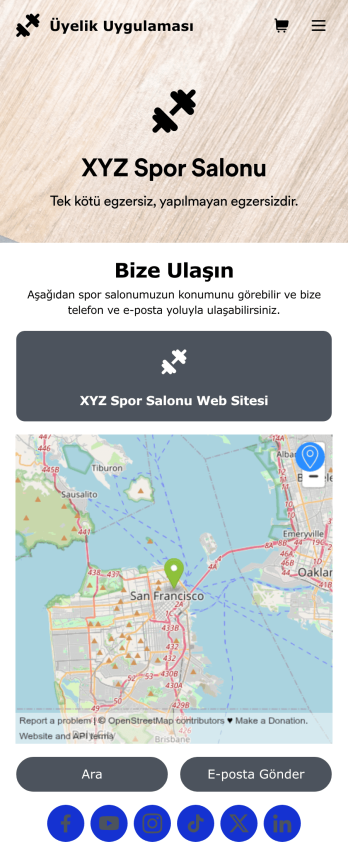 Üyelik Uygulama Șablonu