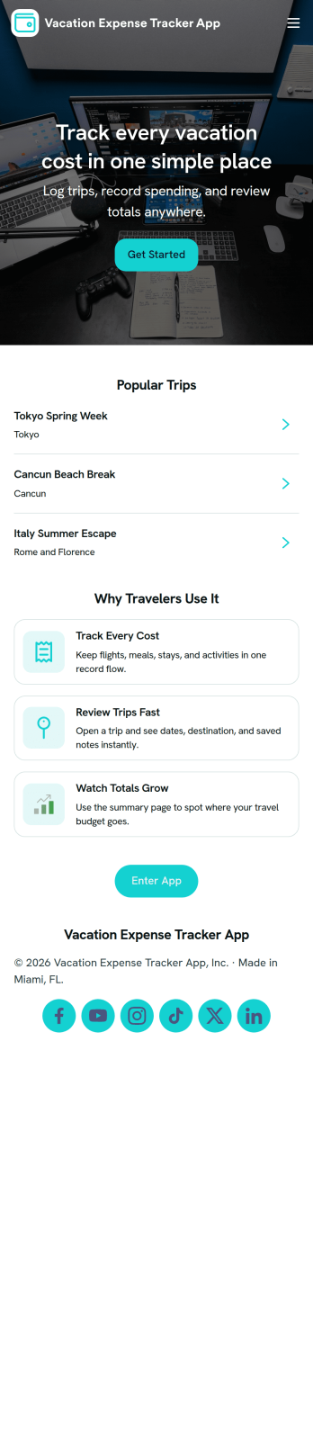 Vacation Expense Tracker App Template