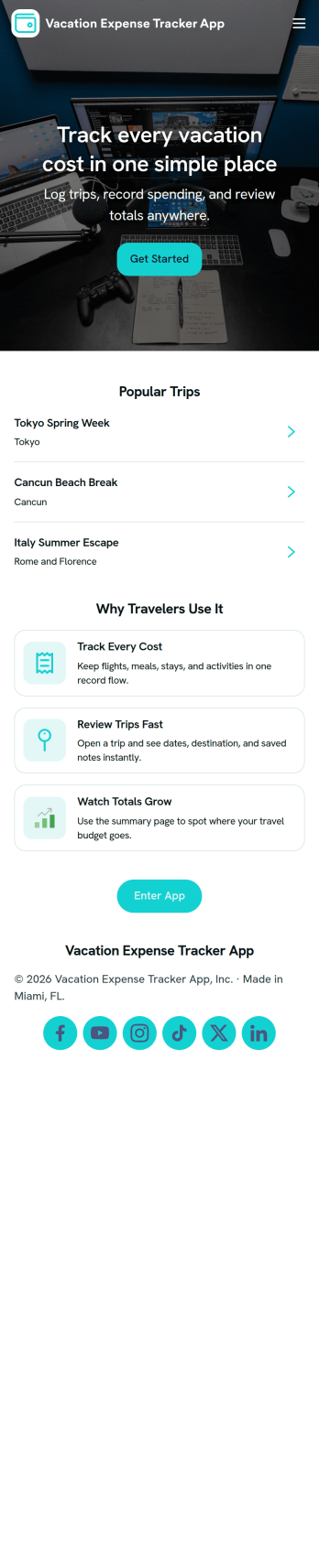 Vacation Expense Tracker App Template