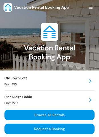 Vacation Rental Booking App Template
