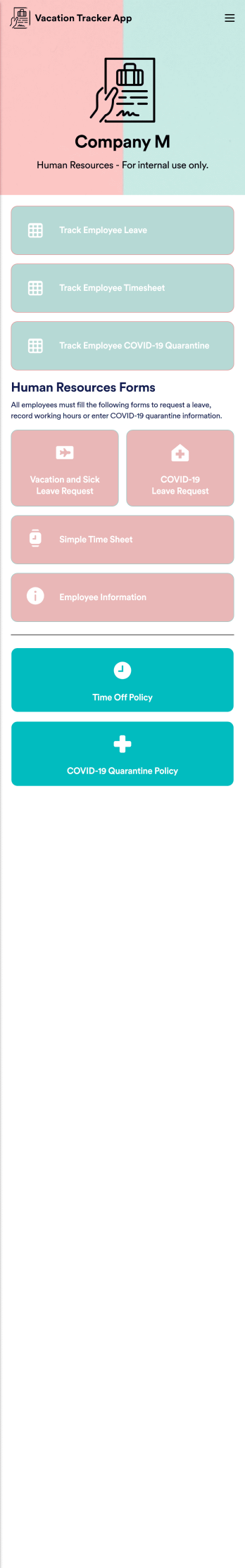 Vacation Tracker App Template