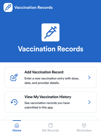 Vaccination Records App Template