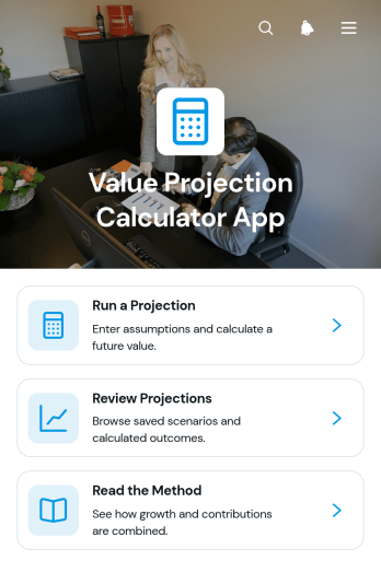 Value Projection Calculator App Template