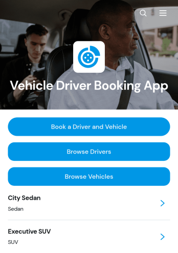Vehicle Driver Booking App Template