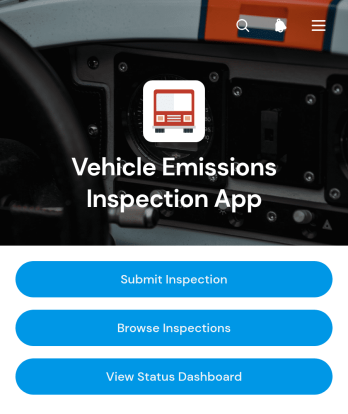 Vehicle Emissions Inspection App Template