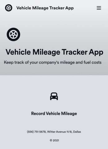 Vehicle Mileage Tracker App Template