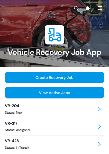 Vehicle Recovery Job App Template