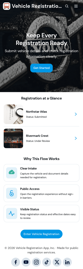 Vehicle Registration App Template