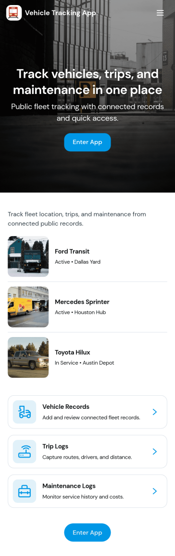 Vehicle Tracking App Template