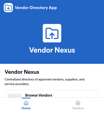 Vendor Directory App Template