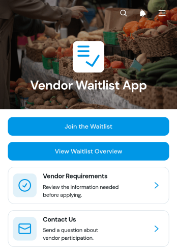 Vendor Waitlist App Template