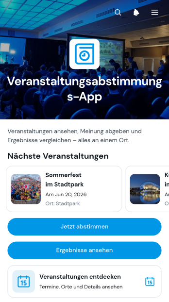 Veranstaltungsabstimmungs-App