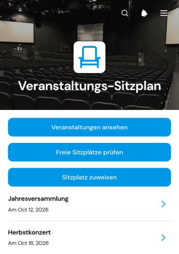 Veranstaltungssitzplan-App