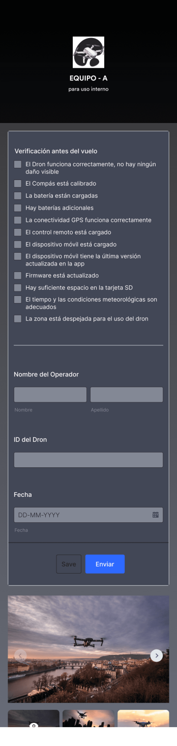 Verificación Pre-Vuelo de Drones App