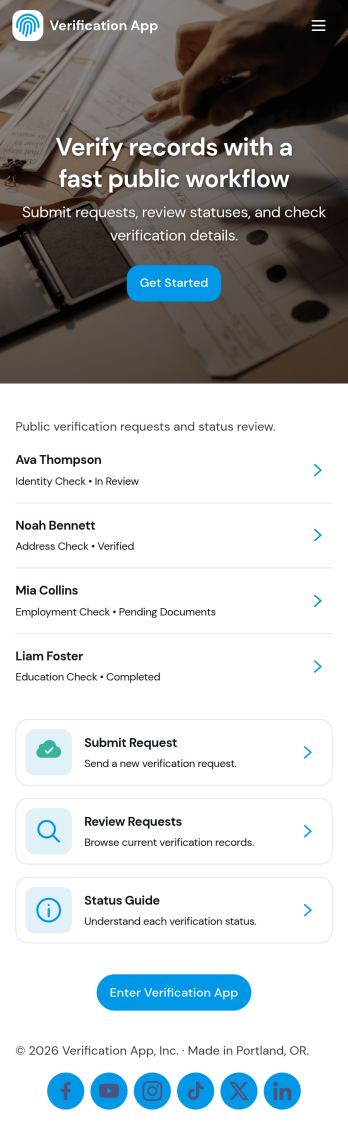 Verification App Template