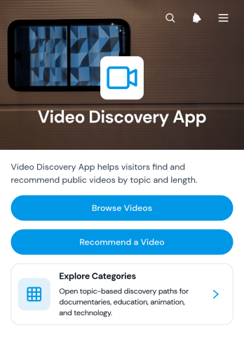 Video Discovery App Template