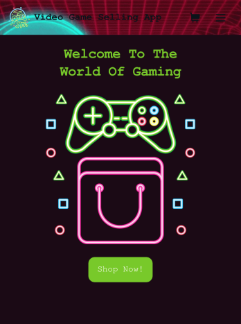 Video Game Selling App Template
