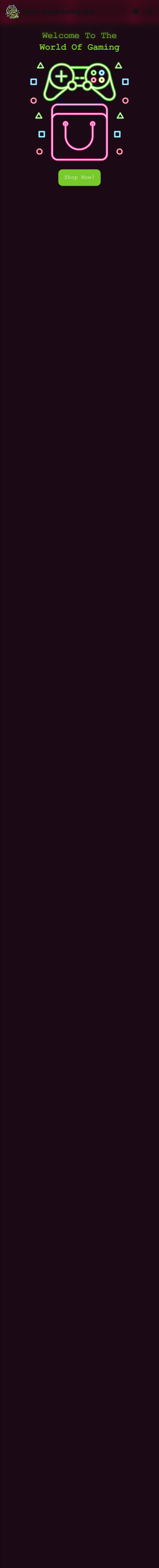 Video Game Selling App Template