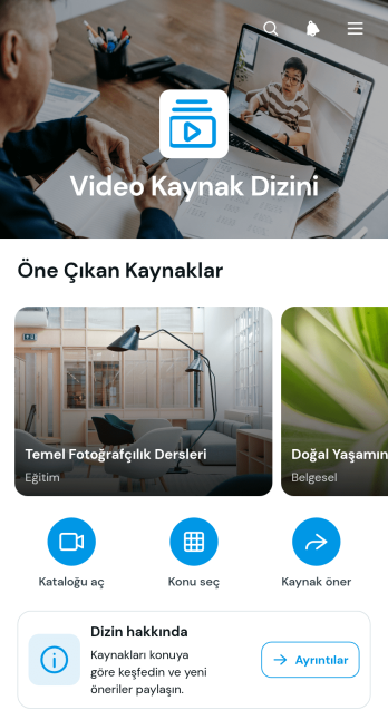 Video Kaynak Dizini Uygulama Șablonu