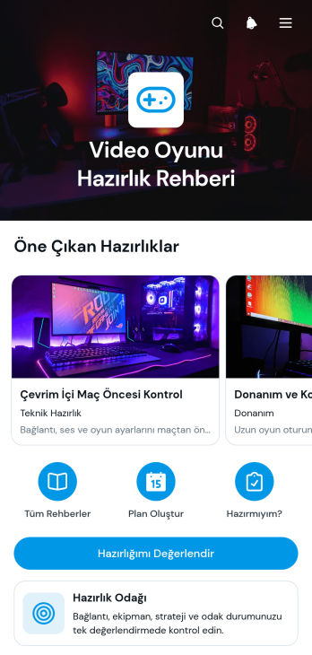 Video Oyunu Hazırlık Rehberi Uygulama Șablonu