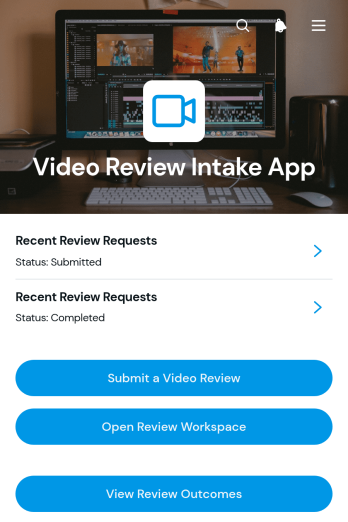 Video Review Intake App Template