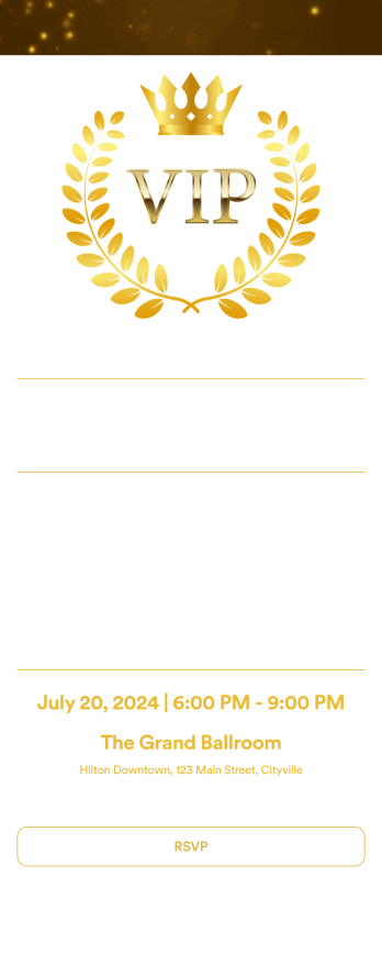 VIP Invitation App Template