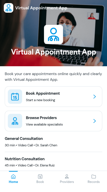 Virtual Appointment App Template