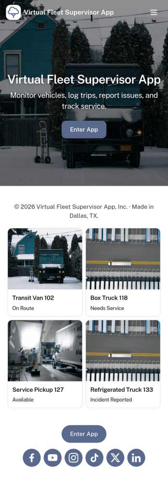 Virtual Fleet Supervisor App Template