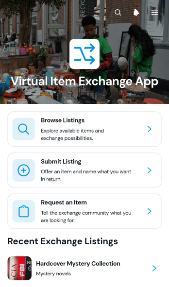 Virtual Item Exchange App Template