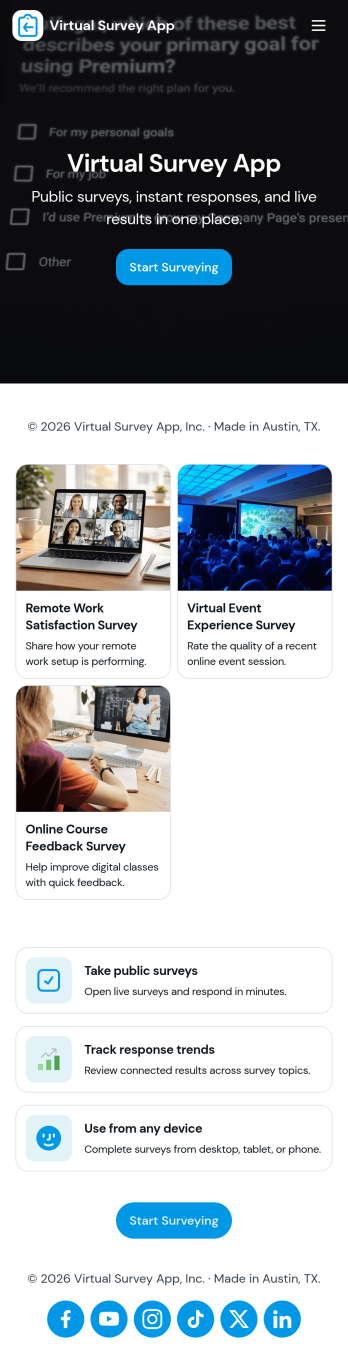 Virtual Survey App Template