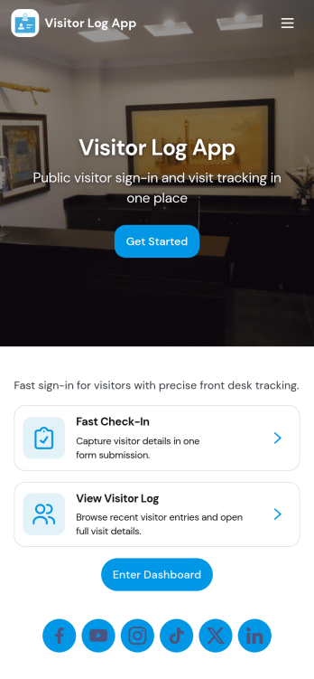 Visitor Log App Template