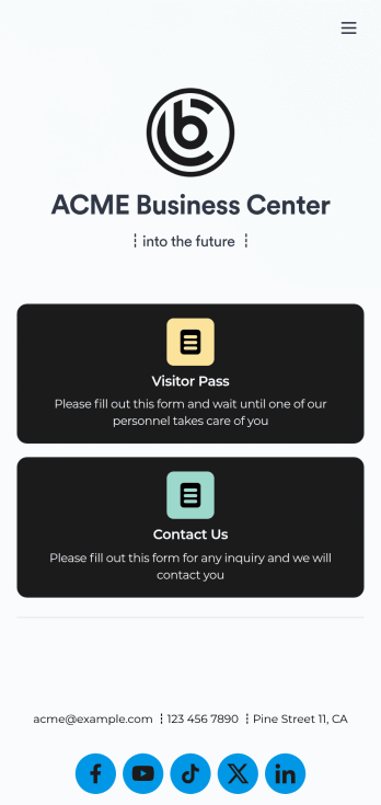 Visitor Sign In App Template