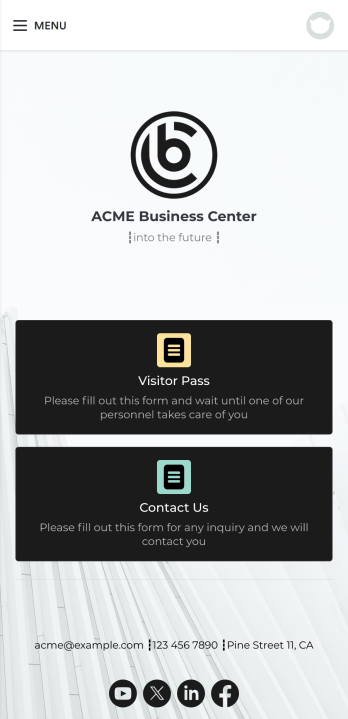 Visitor Sign In App Template