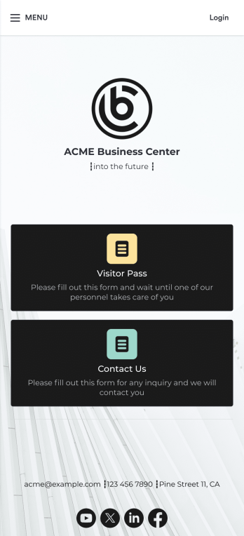 Visitor Sign In App Template