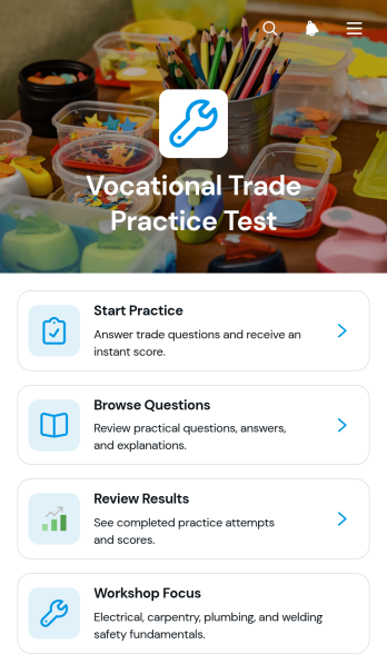 Vocational Trade Practice Test App Template