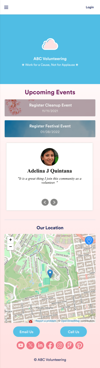 Volunteer Scheduling App Template