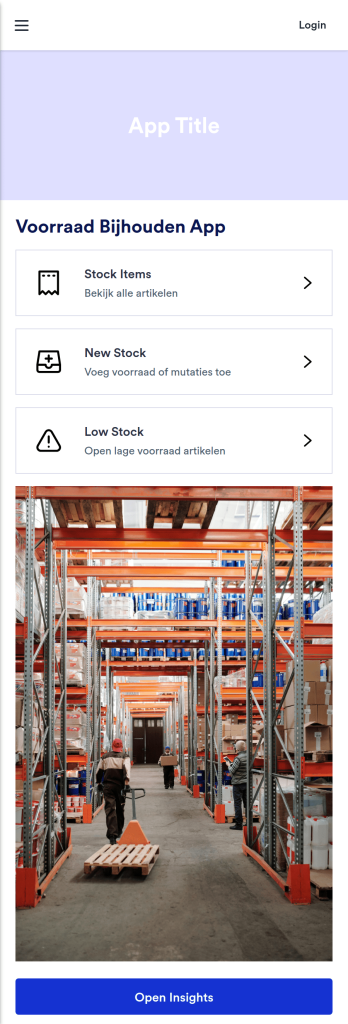 Voorraad Bijhouden App Template