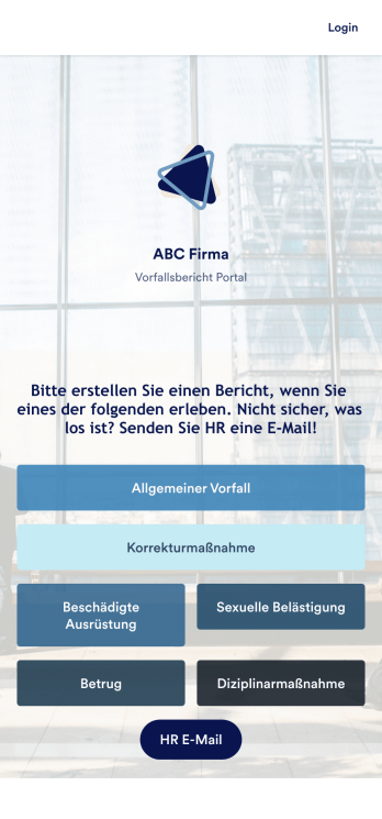 Vorfallsbericht App Template
