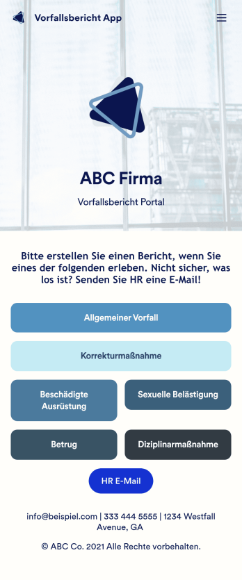 Vorfallsbericht App