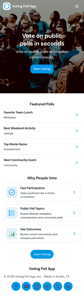 Voting Poll App Template