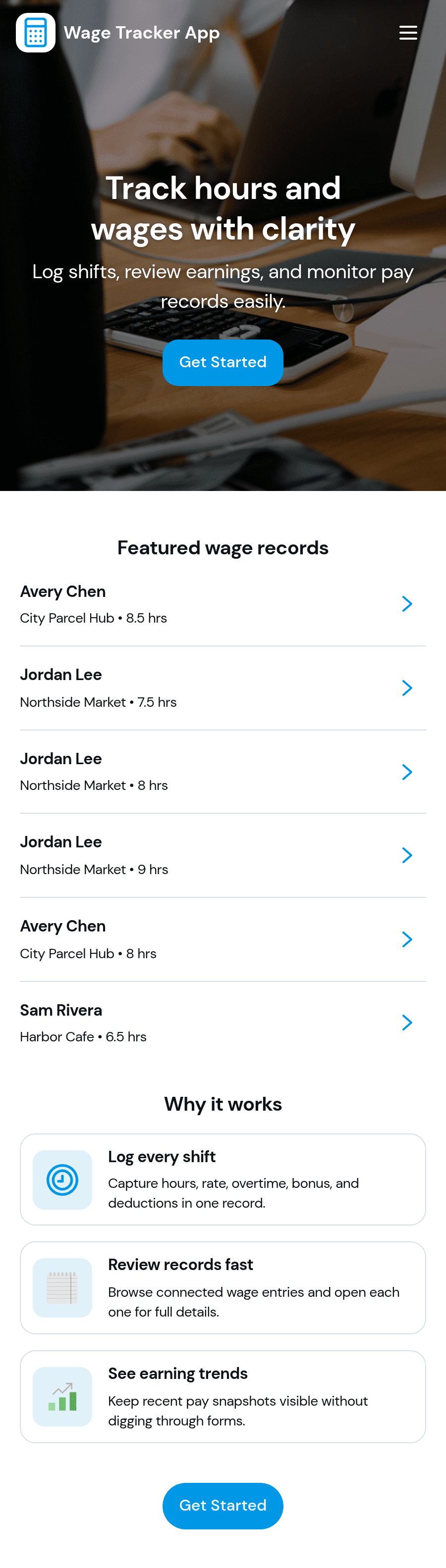 Wage Tracker App Template | Jotform