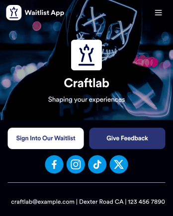 Waitlist App Template