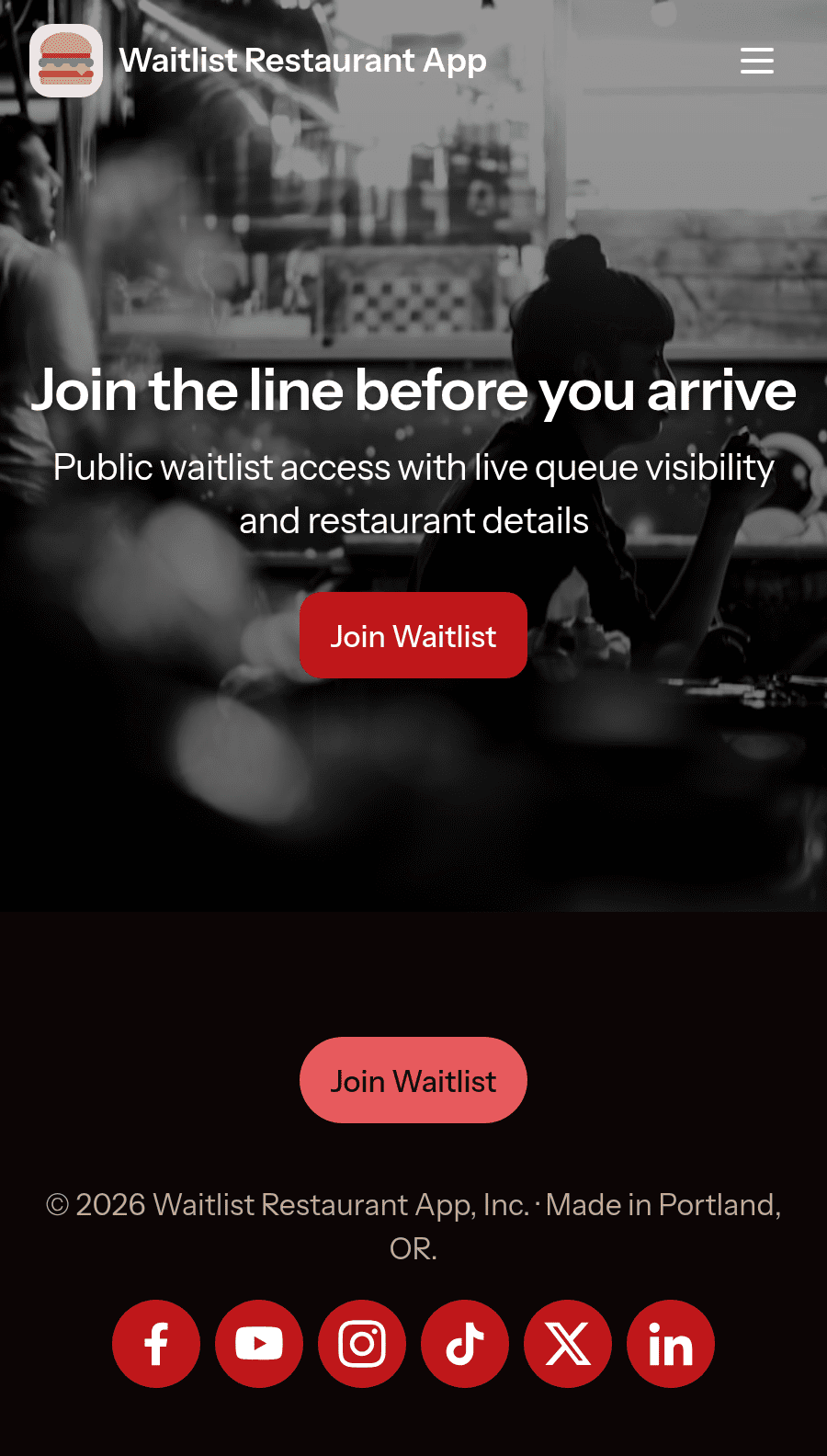 Waitlist Restaurant App Template | Jotform