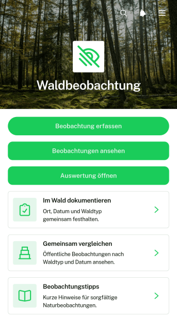 Waldbeobachtungs-App