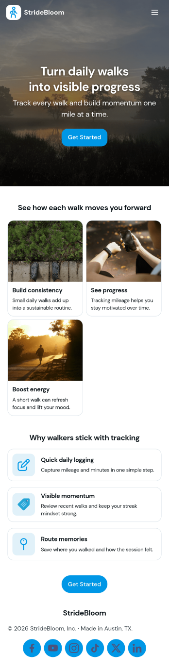 Walking Mileage App Template