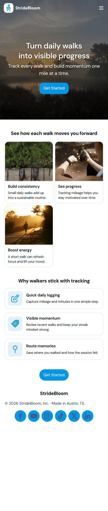 Walking Mileage App Template