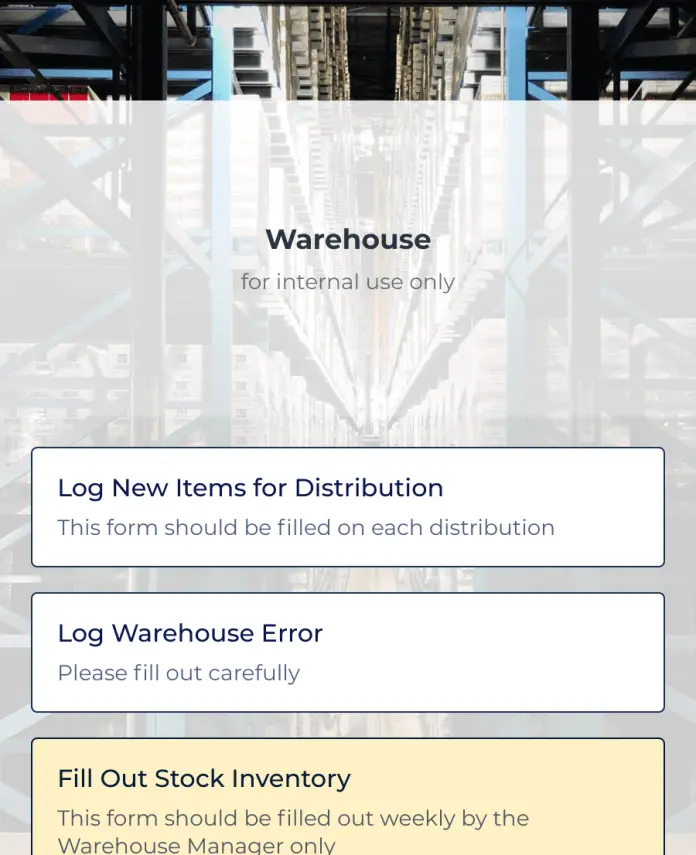 Warehouse Management App